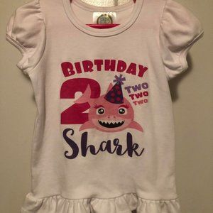 Birthday Shark Two Ruffled Shirt